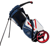 Zero Friction Wheel Pro Push Cart & Stand Bag, Navy